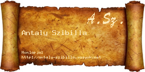 Antaly Szibilla névjegykártya